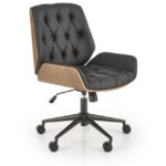 Sedia da ufficio Gavin in noce/nero - H100 cm
