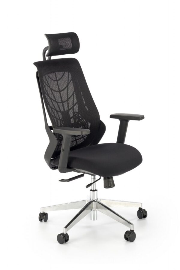 Sedia da ufficio Geronimo in nero - H125 cm