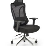 Sedia da ufficio Gilberto in nero - H129 cm