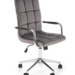 Sedia da ufficio Gonzo 4 in velluto grigio - H105 cm