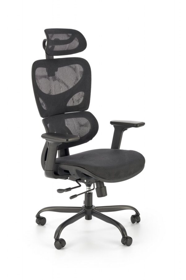 Sedia da ufficio Gotard in nero - H126 cm