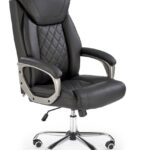 Sedia da ufficio Helder in ecopelle nera - H120 cm