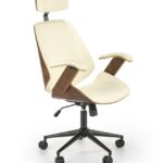 Sedia da ufficio Ignazio in noce/crema - H129 cm