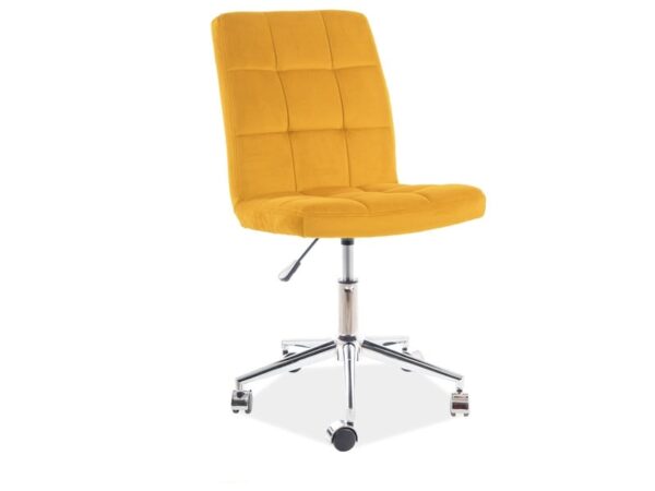Sedia da ufficio Q-020 in velluto senape