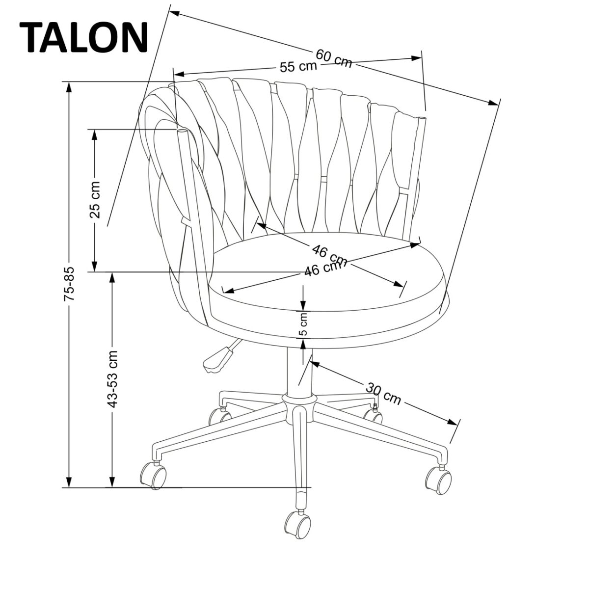Sedia da ufficio Talon in beige - immagine 5