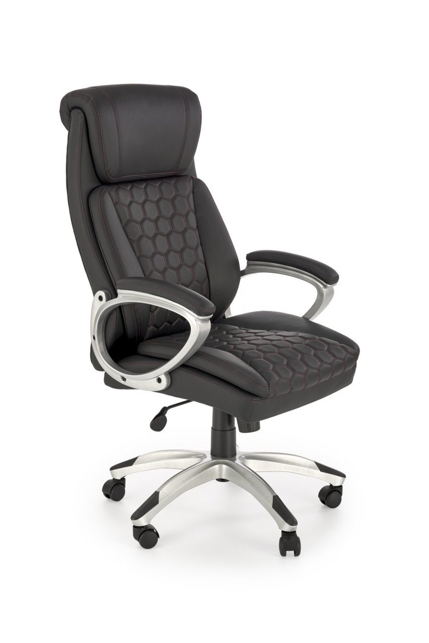 scaun-de-birou-thomas-piele-ecologica-negru-h122-cm100753 Sedia da ufficio Thomas in ecopelle nera H122 cm - immagine 1