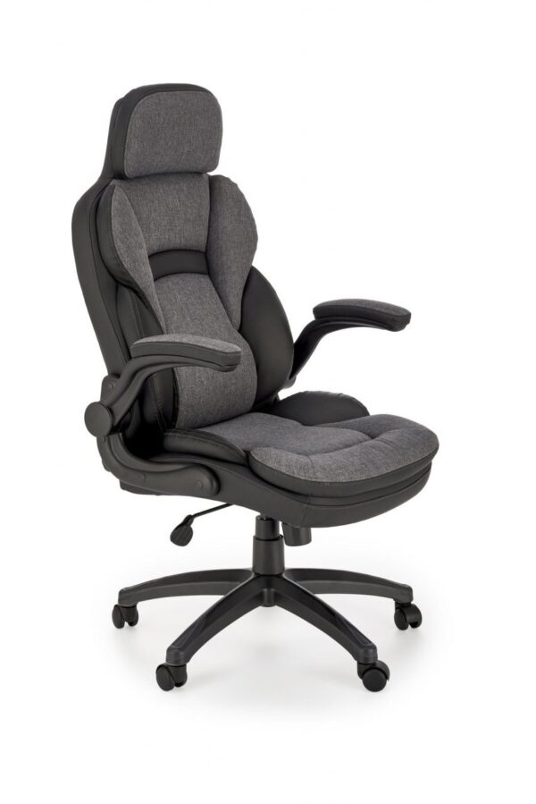 Sedia da ufficio Valerio in nero/grigio - H128 cm