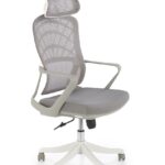 Sedia da ufficio Vesuvio 2 in grigio/bianco - H121 cm