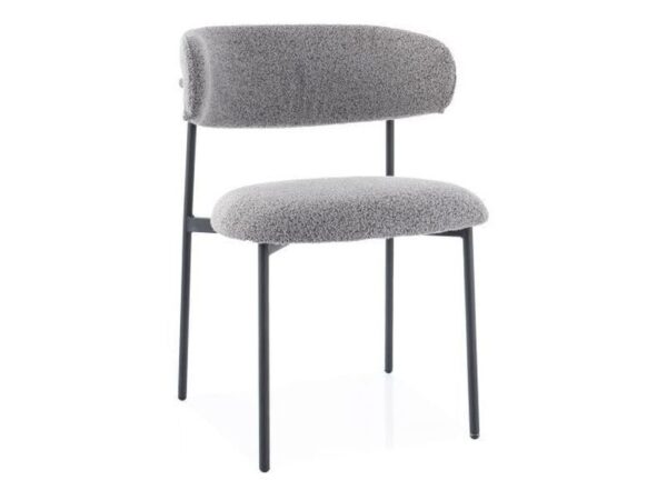 Sedia Elton grigioTap.232/nero