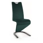 Sedia H-090 velluto verde Blu78 - H106 cm
