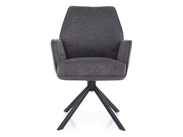 Sedia Hugo Brego grigio18/nero