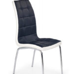 Sedia K186 ecopelle nero bianco