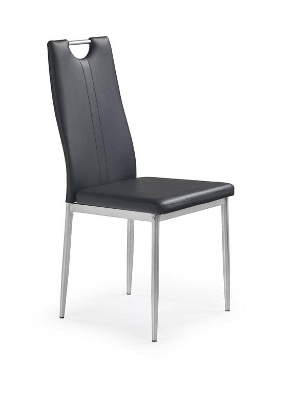 scaun-k202-piele-ecologica-negru11884 Sedia K202 in ecopelle nera - immagine 1