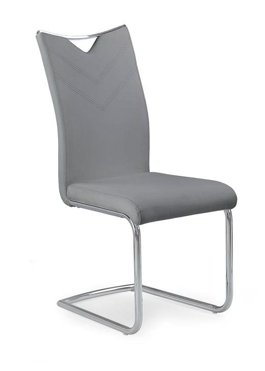 scaun-k224-piele-ecologica-gri11862 Sedia K224 ecopelle grigia - immagine 1