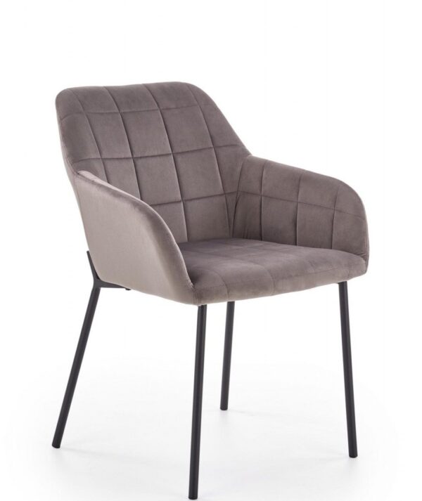 Sedia K305 grigio velluto