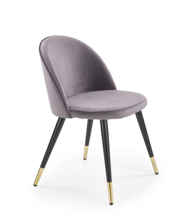 Sedia K315 grigio velluto
