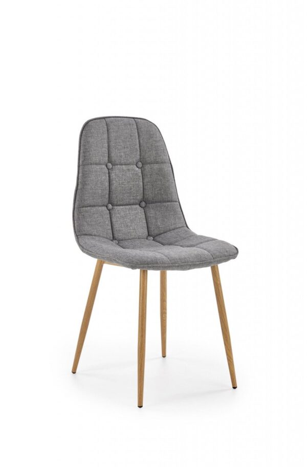 Sedia K316 tessuto grigio/grigio miele