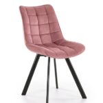 K332 sedia in velluto rosa