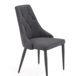 Sedia K365 grigio velluto