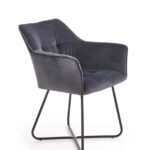 Sedia K377 grigio velluto