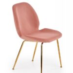 Sedia K381 in velluto rosa