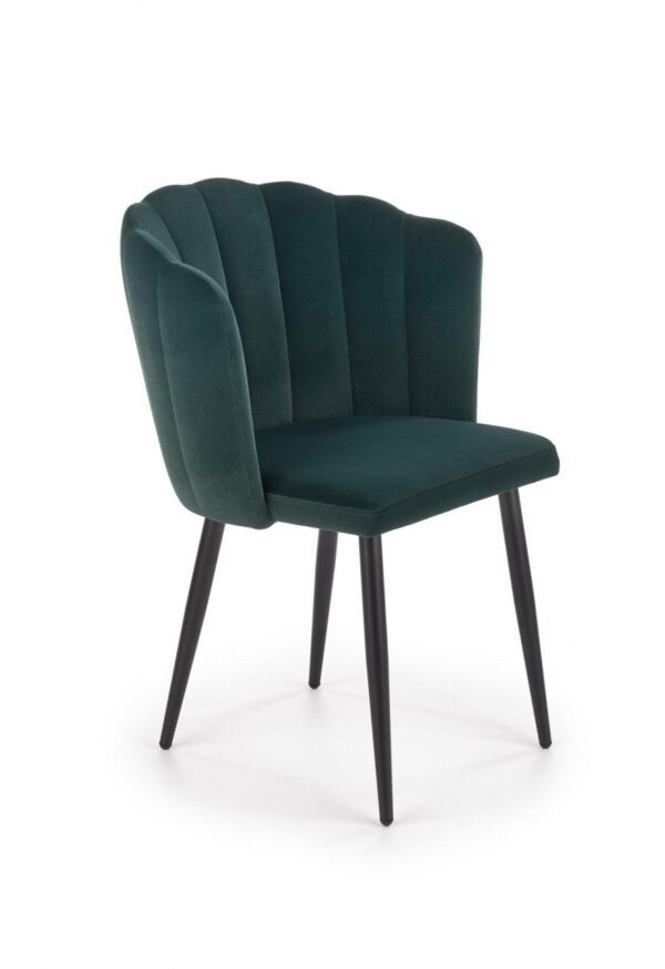 Sedia K386 verde velluto