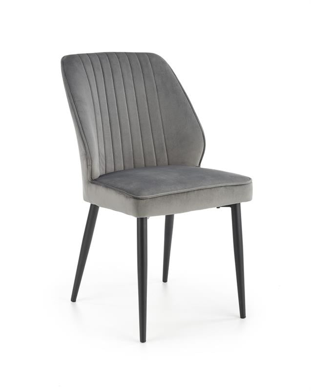 scaun-k432-velvet-gri-–-l48-x-a57-x-h85-cm16807 Sedia K432 Velvet Grey - L48 x H57 x H85 cm - immagine 1