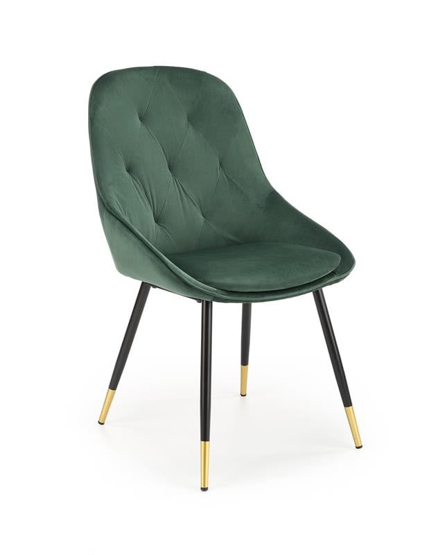 scaun-k437-velvet-verde-–-l49-x-a55-x-h88-cm16778 Sedia K437 Velvet Green - L49 x H55 x H88 cm - immagine 1