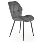 Sedia K453 grigio velluto
