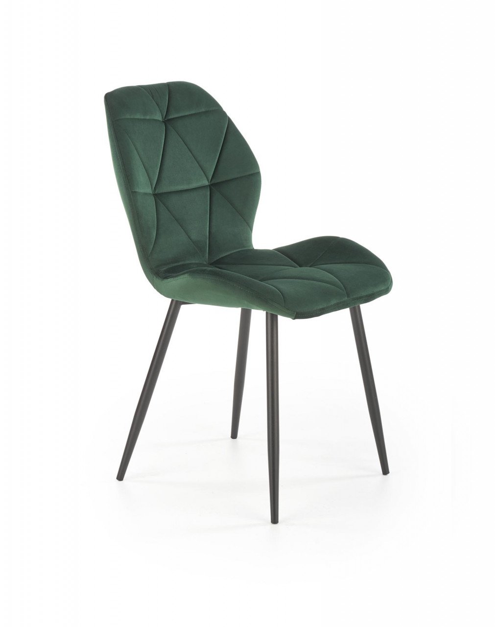scaun-k453-velvet-verde16745 Sedia K453 verde velluto - immagine 1