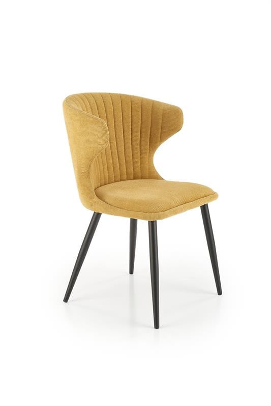 scaun-k496-stofa-mustariu27761 Sedia K496 tessuto senape - immagine 1