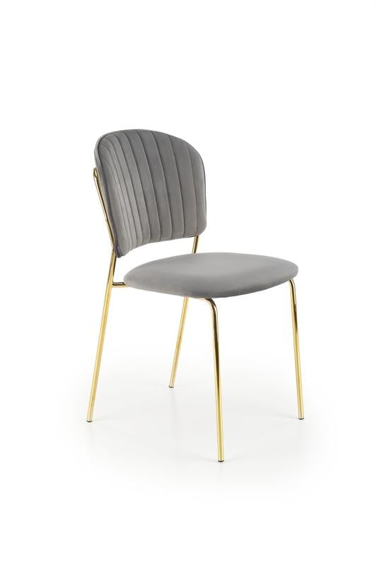 scaun-k499-velvet-gri27705 Sedia K499 grigio velluto - immagine 1