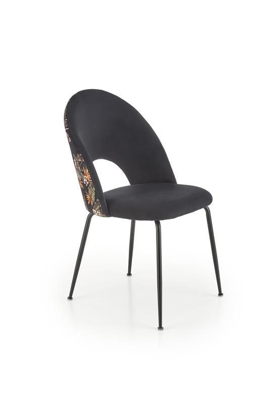 scaun-k505-negru-floral27720 Sedia K505 nero/floreale - immagine 1
