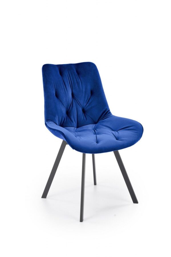 Sedia K519 velluto blu navy