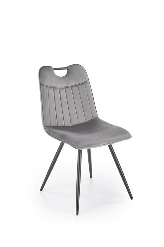 scaun-k521-velvet-gri27732 Sedia K521 grigio velluto - immagine 1