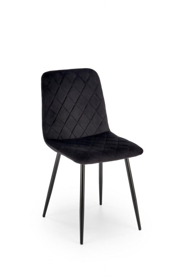 K525 sedia in velluto nero