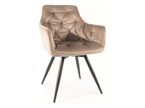 Sedia Mango velluto beige velluto Blu40