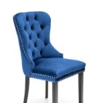 Sedia Miya in velluto blu navy