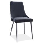 Sedia Piano B velluto nero Blu19