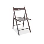 Sedia pieghevole in legno Smart II noce scuro - H 78 cm