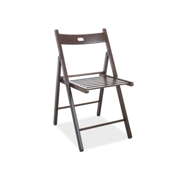 Sedia pieghevole in legno Smart II noce scuro - H 78 cm