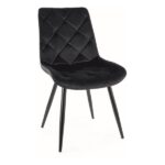 Sedia Ralph in velluto nero Blu19
