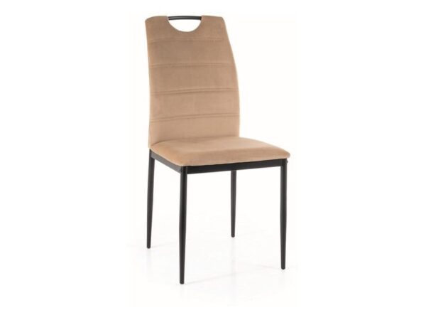 Sedia in velluto beige Rip Blu28