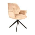 Sedia imbottita Boogie II Velvet - Beige