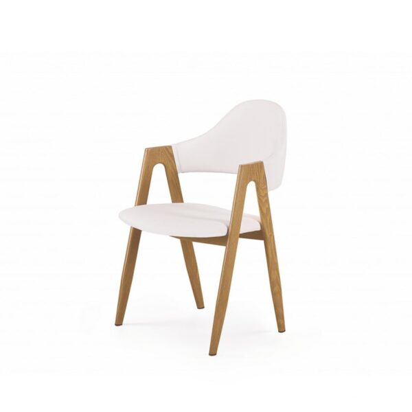 Sedia imbottita K247 bianco - H 80 cm