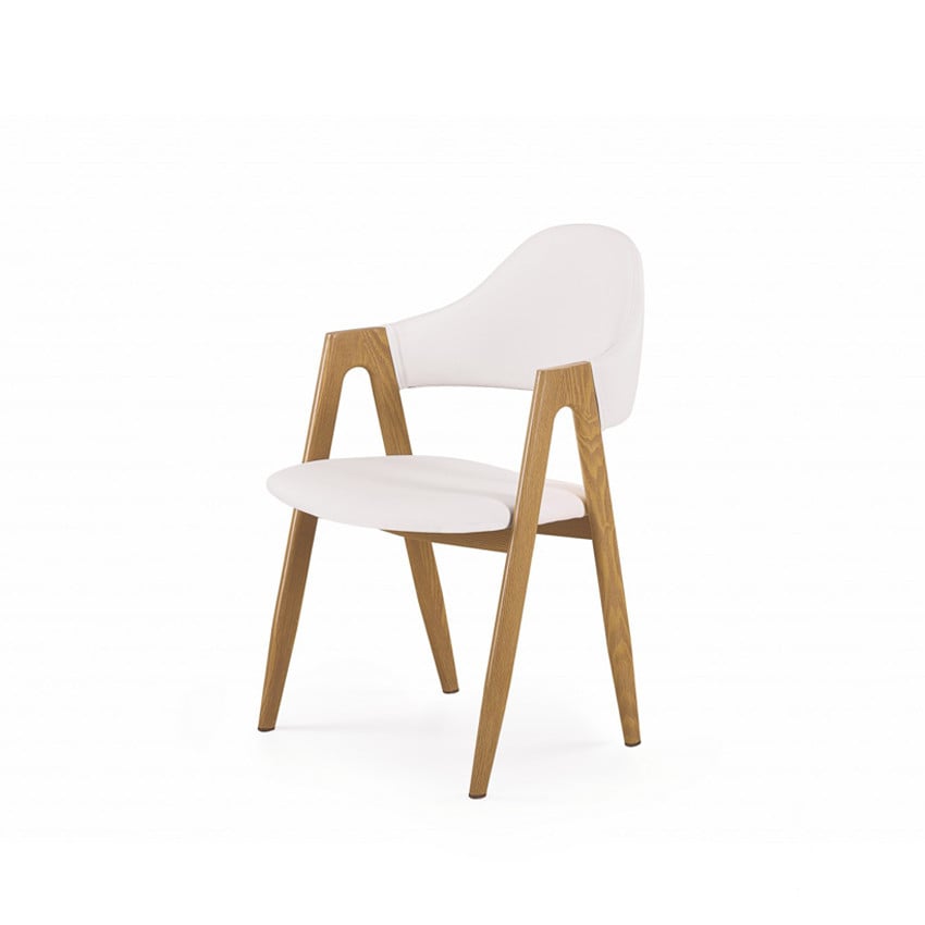 scaun-tapitat-k247-alb-h-80-cm5719 Sedia imbottita K247 bianco - H 80 cm - immagine 1