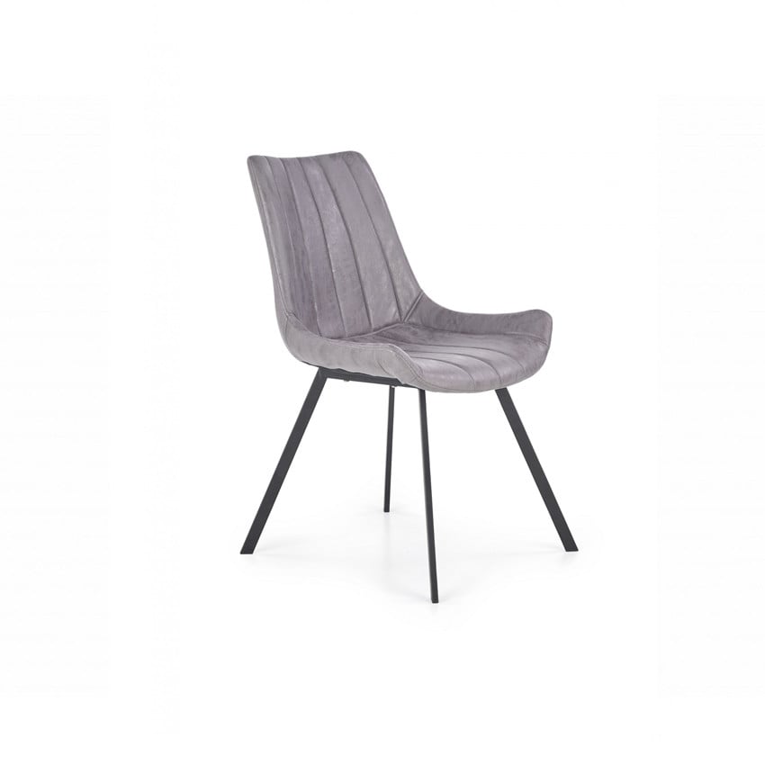 scaun-tapitat-k279-gri-h-85-cm5890 Sedia imbottita K279 grigio - H 85 cm - immagine 1