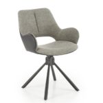 Sedia imbottita K494 grigio/nero