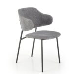 Sedia imbottita K497 grigio cenere