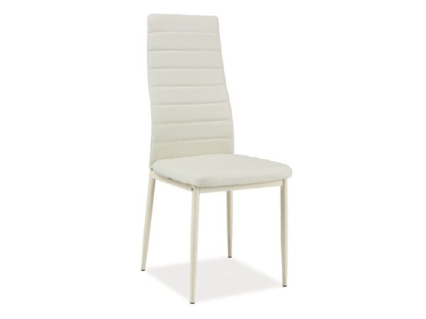 Sedia imbottita in ecopelle H-261 bis krem - H 96 cm